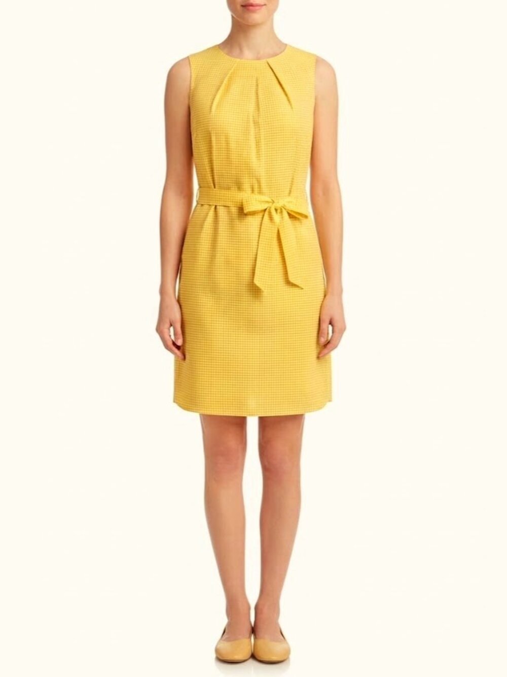 Ann Taylor Crewneck Sleeveless Belted Shift Dress- Sz. 6P